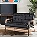 Baxton Studio Mid-Century Masterpieces Love Seat, Brown
