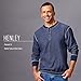 Wrangler Authentics Men's Long Sleeve Waffle Henley, Mood Indigo, Large