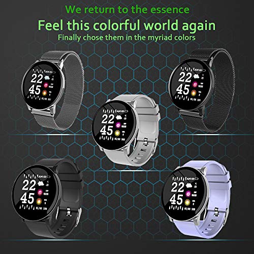 YZJ Fitness Tracker with Blood Pressure Monitor ,Activity Tracker Watch with Heart Rate Monitor,1.3 inch IPS Color Screen Pedometer,IP67 Waterproof Weather Display Calories Sleep Monitor