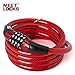 MEETLOCKS Combination Bike Cable Lock, Lightweight Mini Bike Lock for Kids Bike, Cable Size 1/3