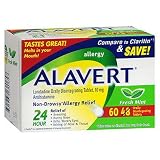 Alavert 24 Hour Orally Disintegrating Tablets Fresh Mint 60 Tablets (Pack of 2)