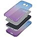 Houshine s7edgecase Galaxy S7 Edge Case (Front Plus Back Cover Gel Series), Shock-Proof TPU 360 Degree Protective Clear Crystal Rubber Soft Ombre Case Cover - Blue Purple and Glitter Bling