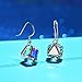 CAT EYE JEWELS Colorful White Swarovski Elements Crystals Earrings S925 Sterling Silver Dangle Drop Earrings for Women E02-SWD-W
