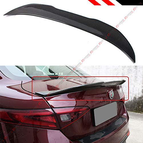 Cuztom Tuning Fits for 2017-2019 Alfa Romeo Giulia Quadrifoglio PSM Highkick Duckbill Carbon Fiber Trunk Lid Spoiler Wing CF