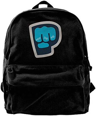 Nndog Funny Pewdiepie Fist Logo Unisex Canvas Backpack Travel Bag School Bag