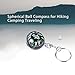 2 Pack Ball Compass Keychain Liquid Filled Compass for Excursion Backpacking Hiking Camping Outdoor Survival Travel Hunting Direction Random Color