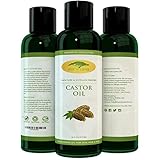 (16 oz) Pure Castor Oil - 100% Expeller Pressed Castor Oil, Great Moisturizer for Skin, Hair, and Scalp. Apply for Thicker Eyelashes, Hair Growth, Acne Reducer, Shampoo and DIY Massage Oil