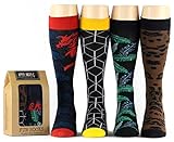 DapperGanger Mens Colorful Dress Socks Fashion Multipack Happy Funky Crazy Funny