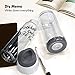 Bottled Joy Glass Water Bottle, Shatter-proof 16oz Leak-proof Lid Heat Insulated Reusable BPA-Free Smoothie Container Dishwasher Safe for Drinking Juice Beverage