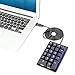 Number Pad,Rottay Mechanical Numeric Keypad USB Wired Blue LED backlit Numpad 22-key Number Pad - Black (Blue switches)