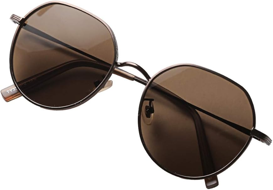 Amazon Lux Style ラグスタイル ボストン サングラス メンズ レディース 伊達メガネ 丸眼鏡 カラーレンズ べっ甲 黒ぶち ブラウン サングラス 通販