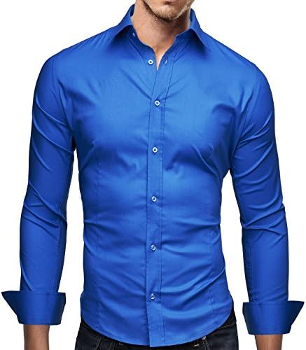 Men's Dress Shirt Flim Fit - Long Sleeve Basic - Breathable