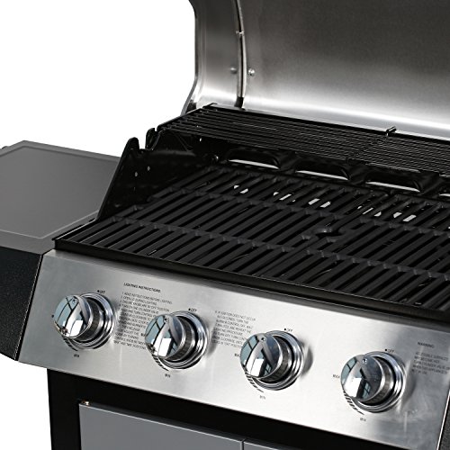 image for Master Cook Outdoor BBQ 4-Burner Cabinet Propane Gas Grill with Side B