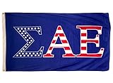 Sigma Alpha Epsilon USA Letter Fraternity Flag Greek Letter Use as a Banner 3 x 5 Feet Sign Decor SAE
