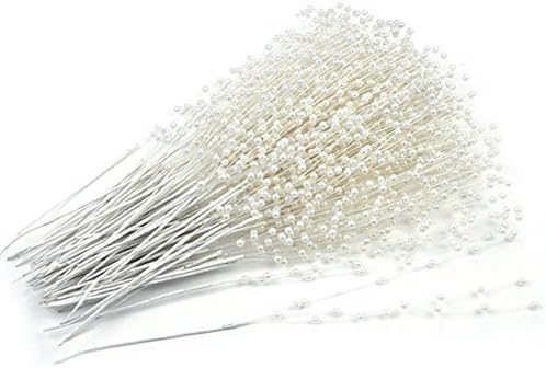 100pcs/Lot ABS Pearl Spurting Beads Sticks Bridal Wedding Bouquet Cakes Topper Party Supplies Decoration (White)