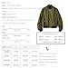 Miya Classic Flight Jacket Short Bomber Jacket Women Coat,Small,Green