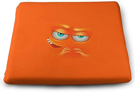 Amazon Co Jp 面白いオレンジ色の表現 座面クッション おしゃれ 低反発 座布団 人気 高級感 記憶泡 スクエア クッション 滑り止め付き 厚い チェアパッド 通気性 椅子 クッション ホーム キッチン
