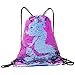 Fandicto Mermaid Sequin Drawstring Bags Unicorn Pineapple Bags for Women Party Supplies (Mermaid)