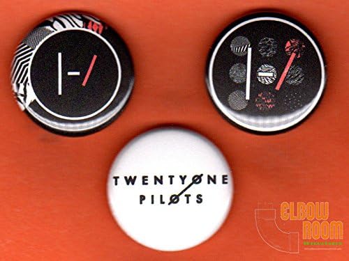 Set of three 1" Twenty One Pilots pins buttons 21 band blurryface version 2