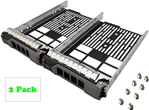 2 Pack 3.5" F238F SAS SATA Hard Drive Caddy Tray Enclosure for DELL PowerEdge R310 R320 R410 R415 R510 R515 R610 R710 T610 T620 T710 R720 Compatible Part Number: 0F238F F238F X968D 0X968D G302D 0G302D