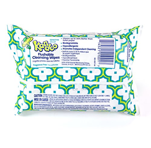 Flushable Baby Wipes for Kids, Sensitive by Kandoo, Resealable for Travel, Hypoallergenic Potty Trai - //coolthings.us