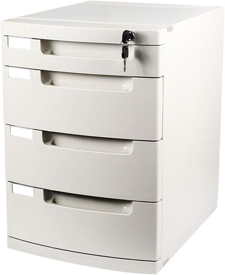 File Cabinets Filing Cabinet Dividers 4 Drawers With Lock Desktop Office File Classification Storage Storage Box 29 5x39 4x43cm Bookcase Color White Amazon Co Uk Kitchen Home