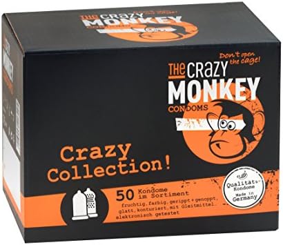 The Crazy Monkey Crazy Collection Condoms - 50-Piece