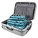 Double Sided Travel Packing Cubes Set With Clean Dirty Compartments - 3 Piece Set Luggage Organization System for Backpacks, Suitcases, Carry On Bags