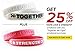 Cancer & Cause Awareness Bracelets with Saying Together WE Fight, Gift for Patients, Survivors, Family and Friends, Set of 2 Ribbon Silicone Rubber Wristbands for All (Lung Cancer White)