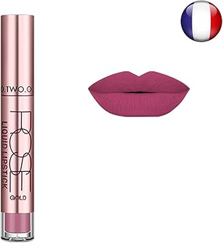 Rouge à Lèvre Mat Rose Gold Waterproof Semi Permanent Longue Durée Otwoo Rgl08