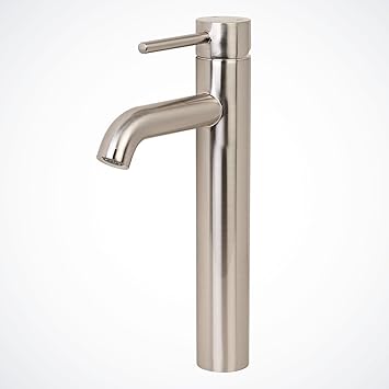 Gothobby Euro Modern Brushed Nickel Bathroom Vessel Sink Faucet