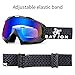 BATFOX Motorcycle ATV Goggles Dirt Bike Motocross Safety ATV Tactical Riding Motorbike Glasses Goggles for Men Women Youth Fit Over Glasses UV400 Protection Shatterproof (blue/white black)