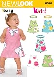 New Look Sewing Pattern 6576 Babies Dresses, Size A (NB-S-M-L)