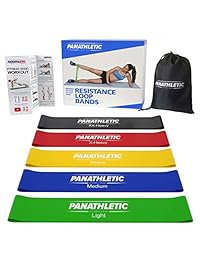 Bandas de resistencia para hacer ejercicio, juego de 5, con guía de ejercicios (idioma español no garantizado) - Banda de ejercicio 5x, para yoga, estiramientos, pilates, calistenia.