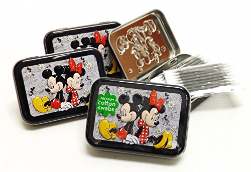 Cotton Buds Cotton Swab Tins, Mickey and Minnie, 4 Count Cotton Buds Cotton Swab Tins, Mickey and Minnie, 4 Count