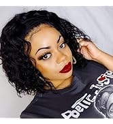 Loose Wave Headband Wig for Black Women Short Bob Human Hair Wigs Glueless Machine Made Easy Wear...