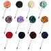 Landisun Men's Lapel Pin Flower Boutonniere Set Handmade For Suits (1 Dozen, Style 5)