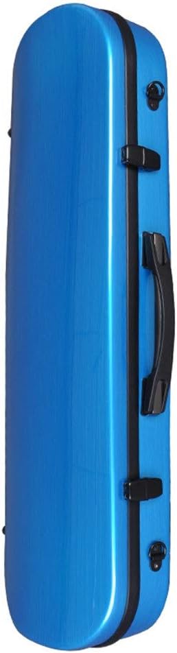 Zavddy Violin Case Plane Checked Violin Box Violin Case With Carbon Shoulder Bag With Hygrometer 4/4 Size Compact Design (Color : Blue, Size : 4/4size)