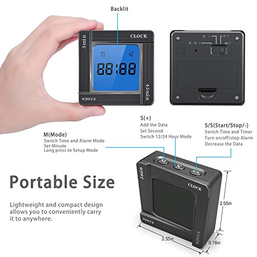 image for CSHID-US Digital Timer Clock, Alarm Clock Snooze Countdown Up Function