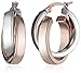 Amazon Essentials 14k Gold Satin Polished Crossover Hoop Earrings, (previously Amazon Collection)