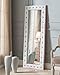 Kings Brand Furniture - Modern Upholstered Tufted Standing Floor Mirror, Black