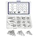 XLX 60PCS M3/M4/M5 12 Species Stainless Clevis Pin Flat Head Pin with Hole Location Pin T-Shape Round Pin Assortment Kit primary
