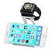 Multipurpose Apple Watch Stand | Dual Aluminum Charging Station Angled to Hold iWatch, iPad, iPhone for Charging and Viewing | Select 38mm or 42mm | Silver/Black (38mm)