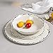 Melamine Dinnerware Set for 4-12pcs Dinnerware Dishes Set for Indoor and Outdoor Use, Dishwasher safe, Unbreakable, Light Grey