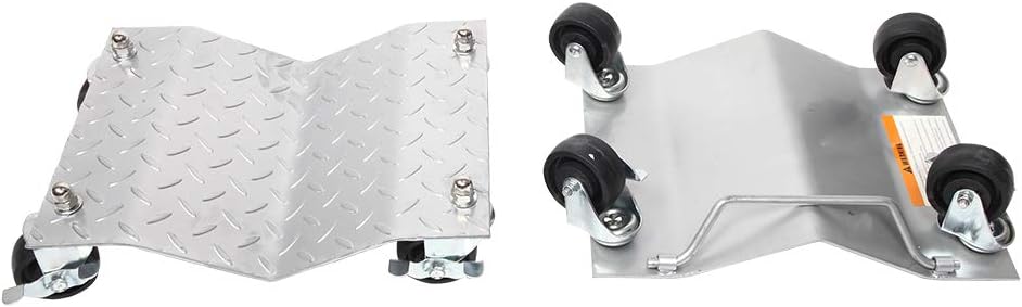 Set of (4) 3" Auto Dolly Wheel Tire 12"x16" Skate Castor Silver Auto Car Bearing: Home Improvement