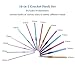CO-Z Multicolor Ergonomic Crochet Knitting Hooks Set with Knitting Accessories and Storage Case, Multi-Size Crochet Patterns & Yarns Smooth Needles Set