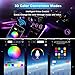 Car Interior Lights,TACHICO Car RGB LED Strip Lights APP IR Wireless Remote Control Car Interior 4pcs Multi-Color music Waterproof Lights Kit Strips with Sound control Car Charger Included DC 12V…