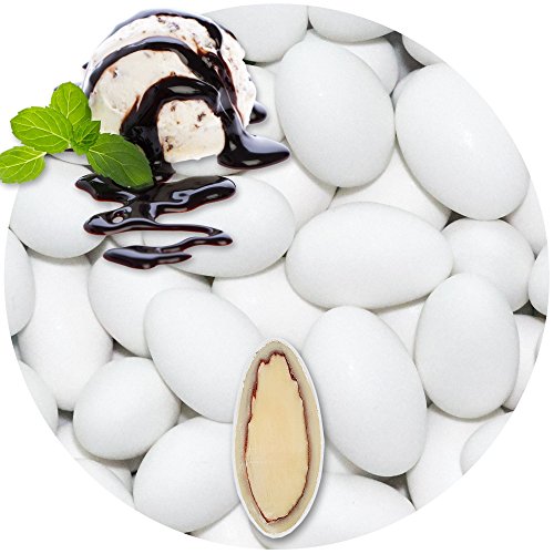 EinsSein 0,5kg Schokomandeln Stracciatella weiss matt Hochzeitsmandeln Mandeln Hochzeit Taufmandeln Gastgeschenke Zuckermandeln Bonboniere Confetti Badem sekeri Gastgeschenk Zucker Candy Bar