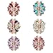 Yeshan Sparkly Rhinestone Metal Jaw Hair Clips, Butterfly Hair Claw Clip Hair Accessories For Women and Girls,Pack of 6