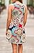 SimpleFun T Shirt Dress Women Casual Beach Damask Print Flowy Tank Dress with Pockets Floral Pattern1,S